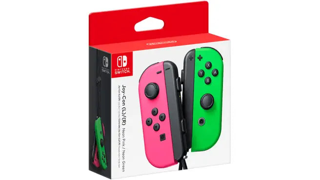 Nintendo Switch Joy-Con Pair โ Neon Green & Neon Pink | Left and Right Wireless ControllersGaming Accessories๐ฎ Versatile Gameplay Options: Use as a single controller or split into two for local multiplayer fun on Nintendo Switch. ๐น๏ธ Neon Pink & Neon Gre